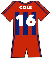 Crystal Palace shirt number 16