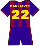 Barcelona shirt number 22
