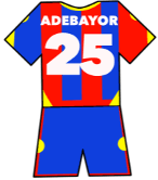 Crystal Palace shirt number 25