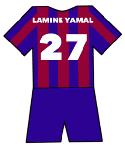 Barcelona shirt number 27
