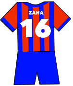 Crystal Palace shirt number 16